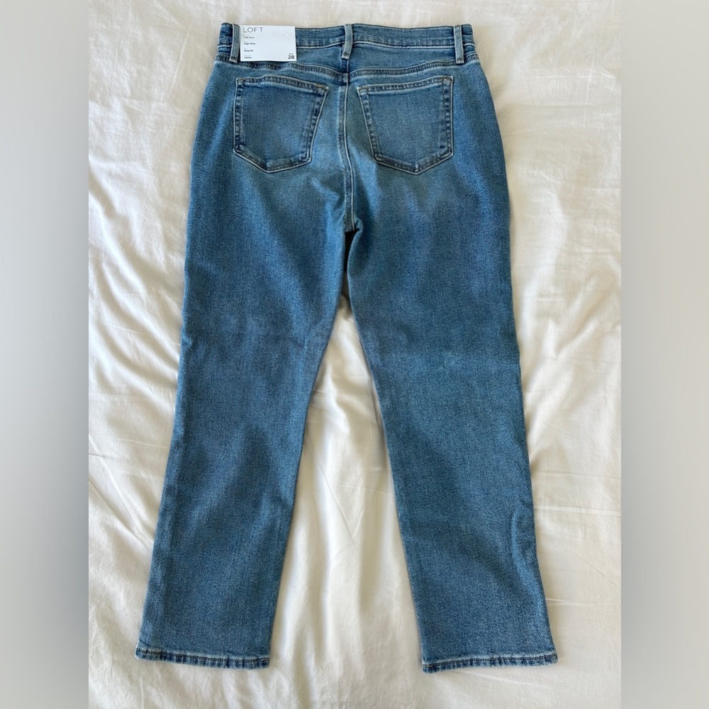 LOFT Classic Slim High Rise Blue Denim Jeans - Picture 7 of 7